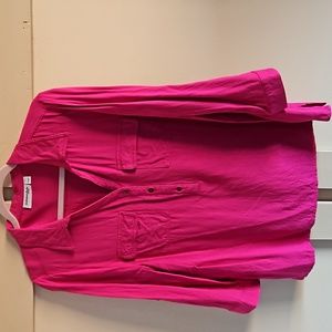 NWOT hot pink blouse 3/4 sleeves, size L